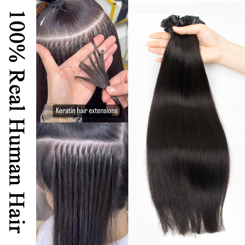 Nail Art Natural - VADES K Tip Hair Extensions Human