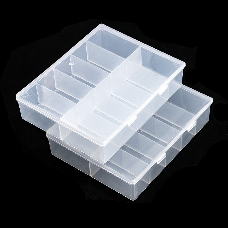 Nail Art Motif - 10 Grids Empty Clear Storage Box