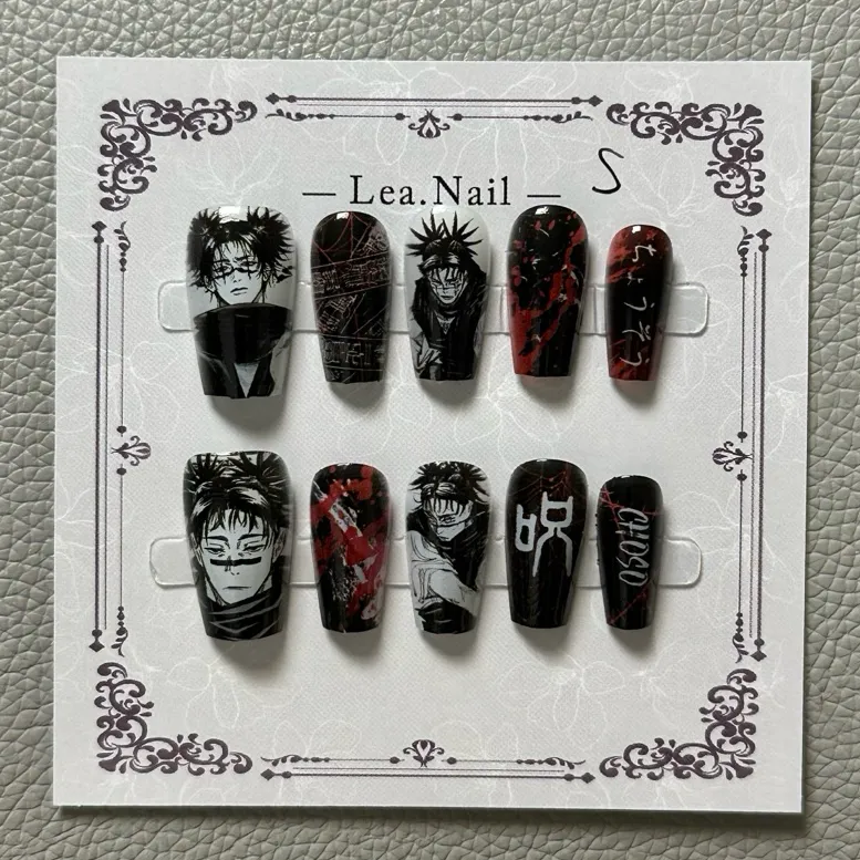 Nail Art Motif - Gojo Satoru Manicure Cat's Eyes Print