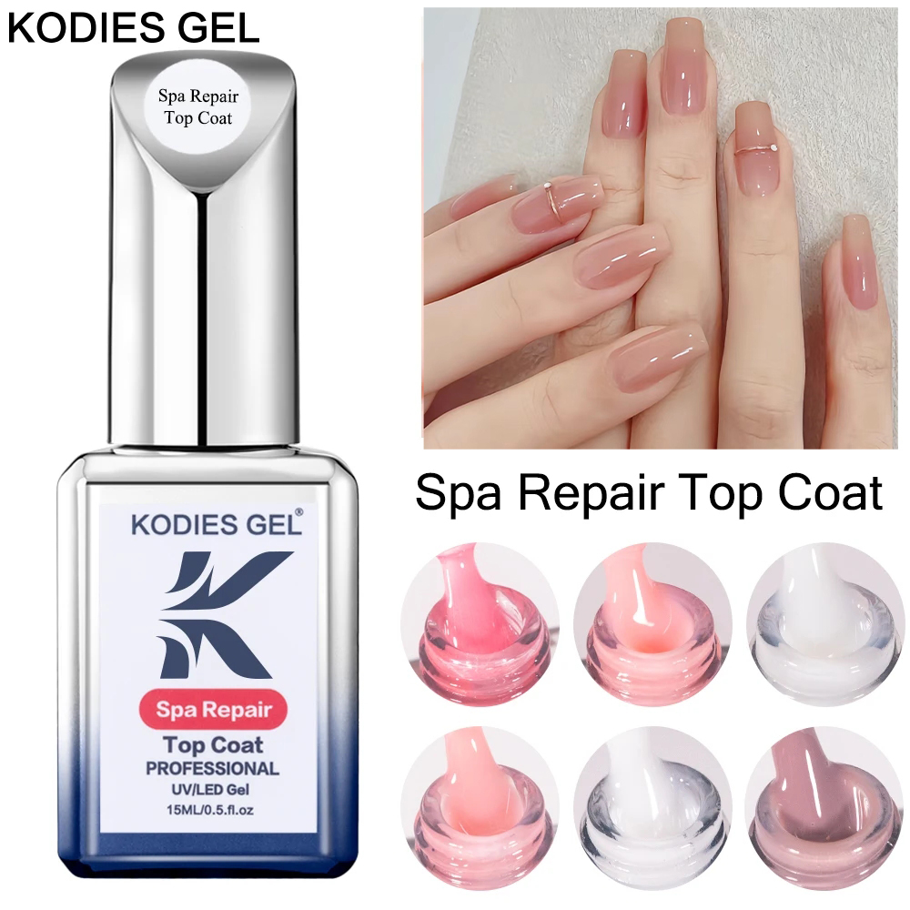 KODIES GEL Milky White Top Coa - огляд і ціна Gel Top Coat