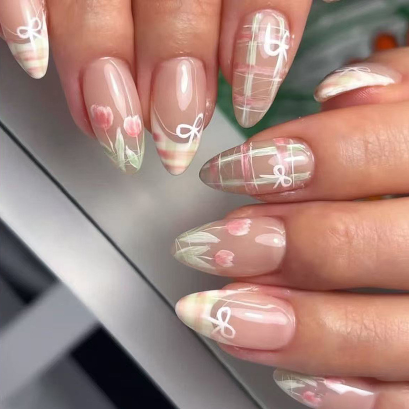 24pcs Bow False Nails Sets Pre - огляд і ціна Nail Art Valentine