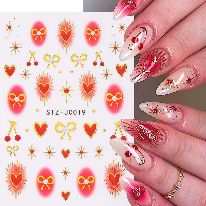 Y2K Bronzing Heart Blusher Sti - огляд і ціна Nail Art Valentine