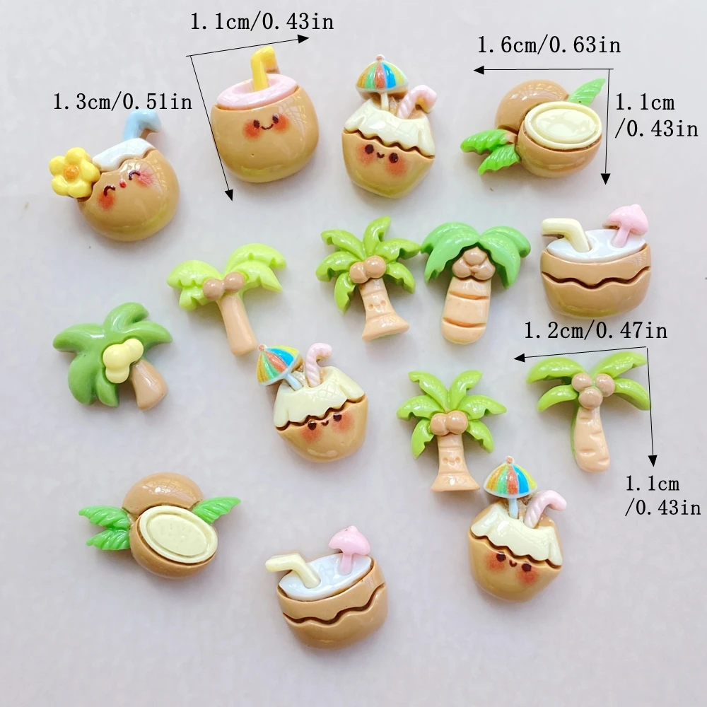 20Pcs Cute Cartoon Coconut Dri - огляд і ціна Nail Art Motif