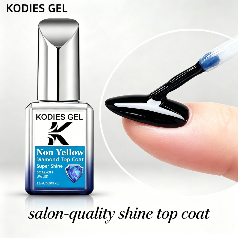 KODIES GEL Non Yellow Top Coat - огляд і ціна Gel Top Coat