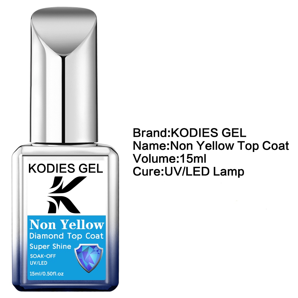 KODIES GEL Non Yellow Top Coat - огляд і ціна Gel Top Coat