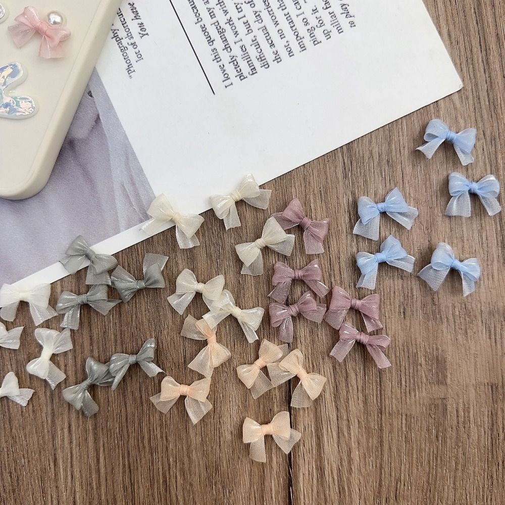 10Pcs Colorful Bow Pearlescent - огляд і ціна Nail Art French Nails