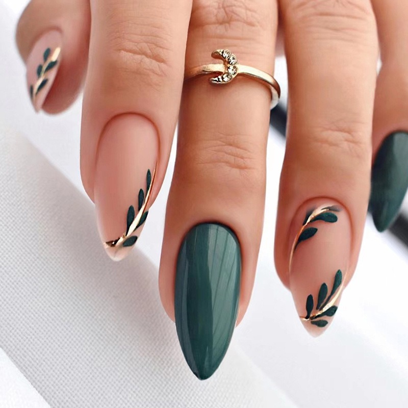24P/Set Medium-length Almond P - огляд і ціна Nail Art Simple
