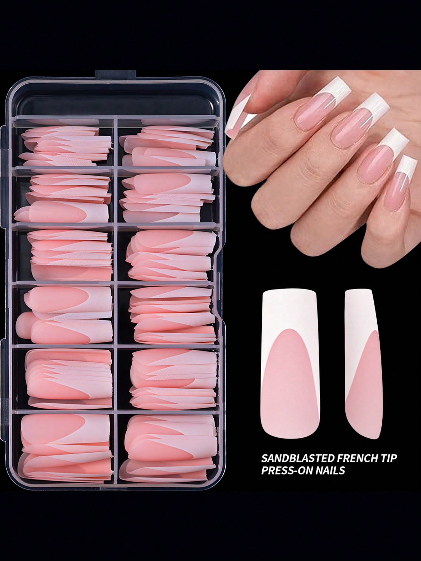120pcs/Box Light Pink French F - огляд і ціна Nail Art Natural Pink