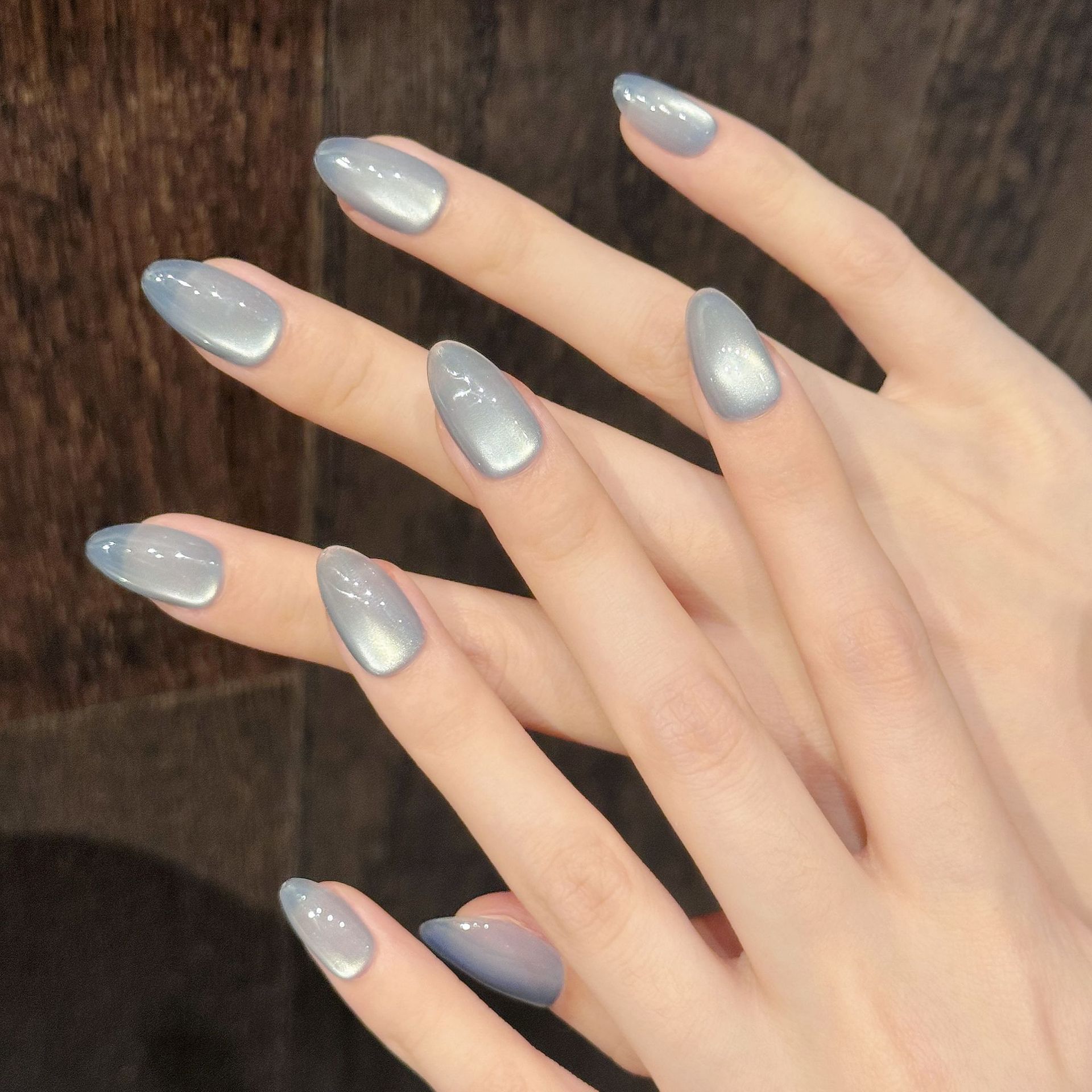 10Pcs Blue Cat Eye French Shor - огляд і ціна Nail Art French Nails