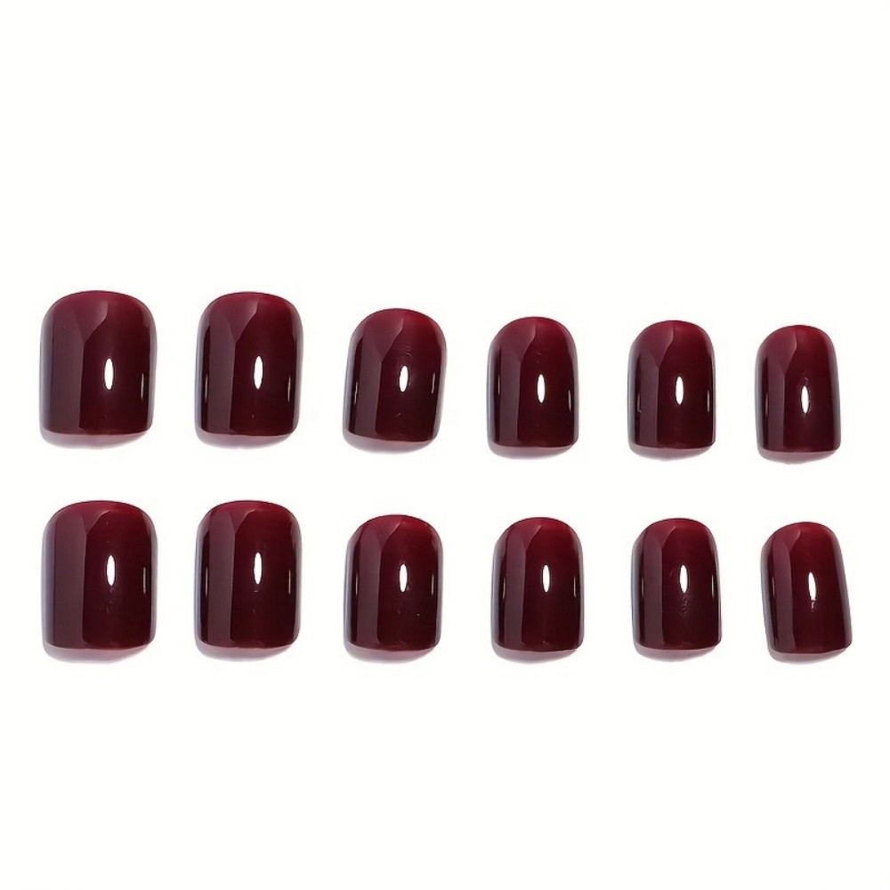 24Pcs Set of Wine-Red Cat-Eye  - огляд і ціна Nail Art Red Wine Cat Eye