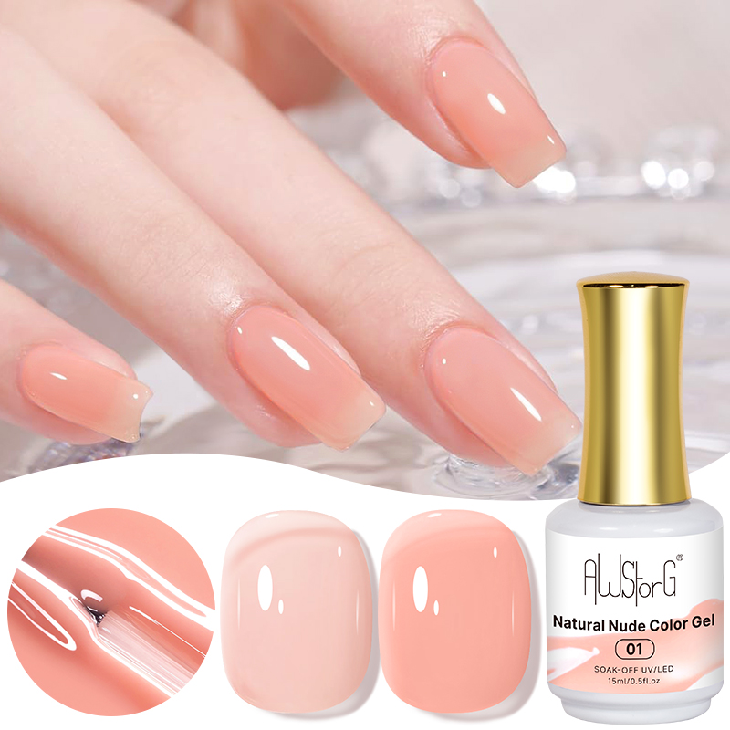 AWStorG 15ML Natural Nude Pink - огляд і ціна Nail Art Natural Pink