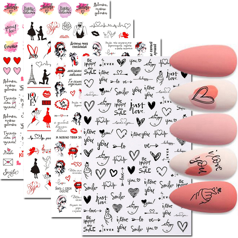 Nail Art Decals Love Hearts Le - огляд і ціна Nail Art Valentine