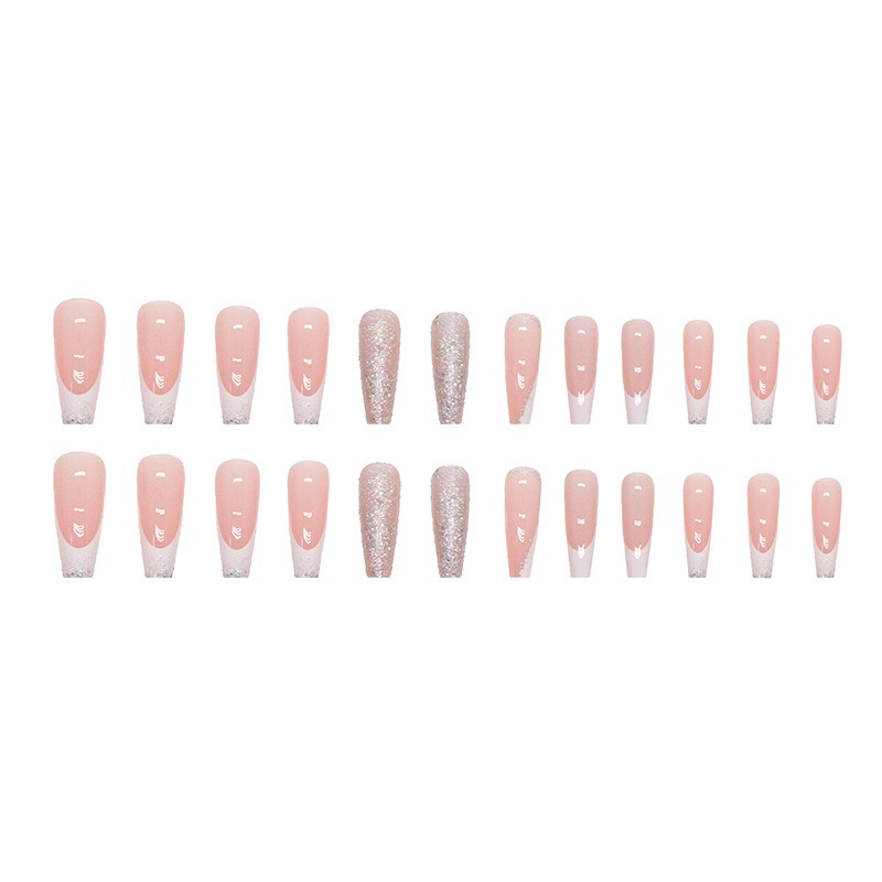 24Pcs/Set Long Ballet Fake Nai - огляд і ціна Nail Art Simple