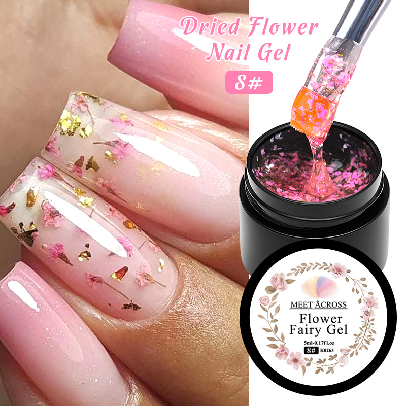 5ml Pink Dried Flower Nail Gel - огляд і ціна Nail Art Natural Pink