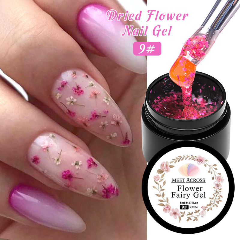 5ml Pink Dried Flower Nail Gel - огляд і ціна Nail Art Natural Pink