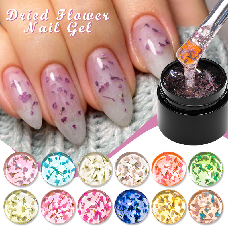 5ml Pink Dried Flower Nail Gel - огляд і ціна Nail Art Natural Pink