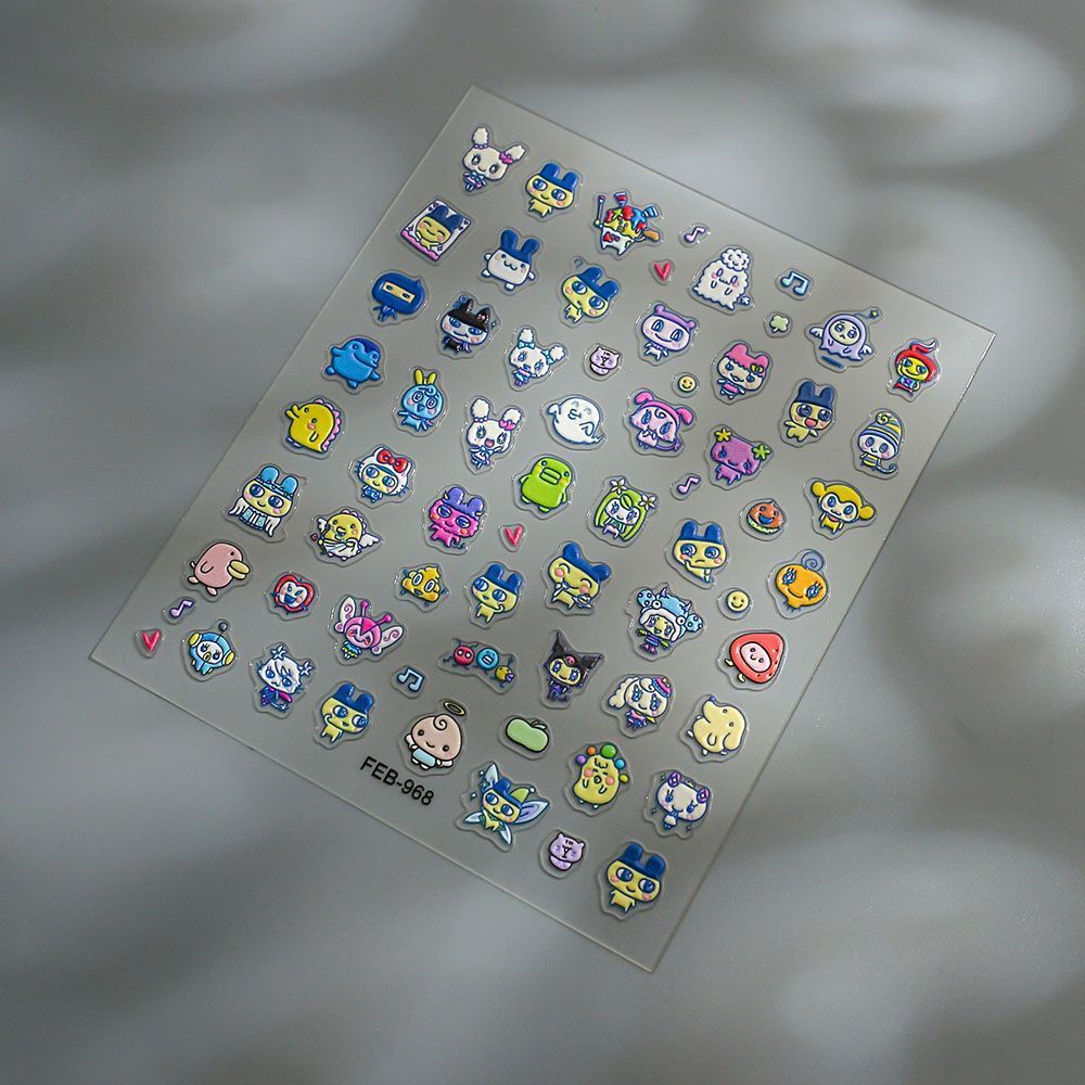 Tamagotchi Cartoon 3D Embossed - огляд і ціна Nail Art Motif