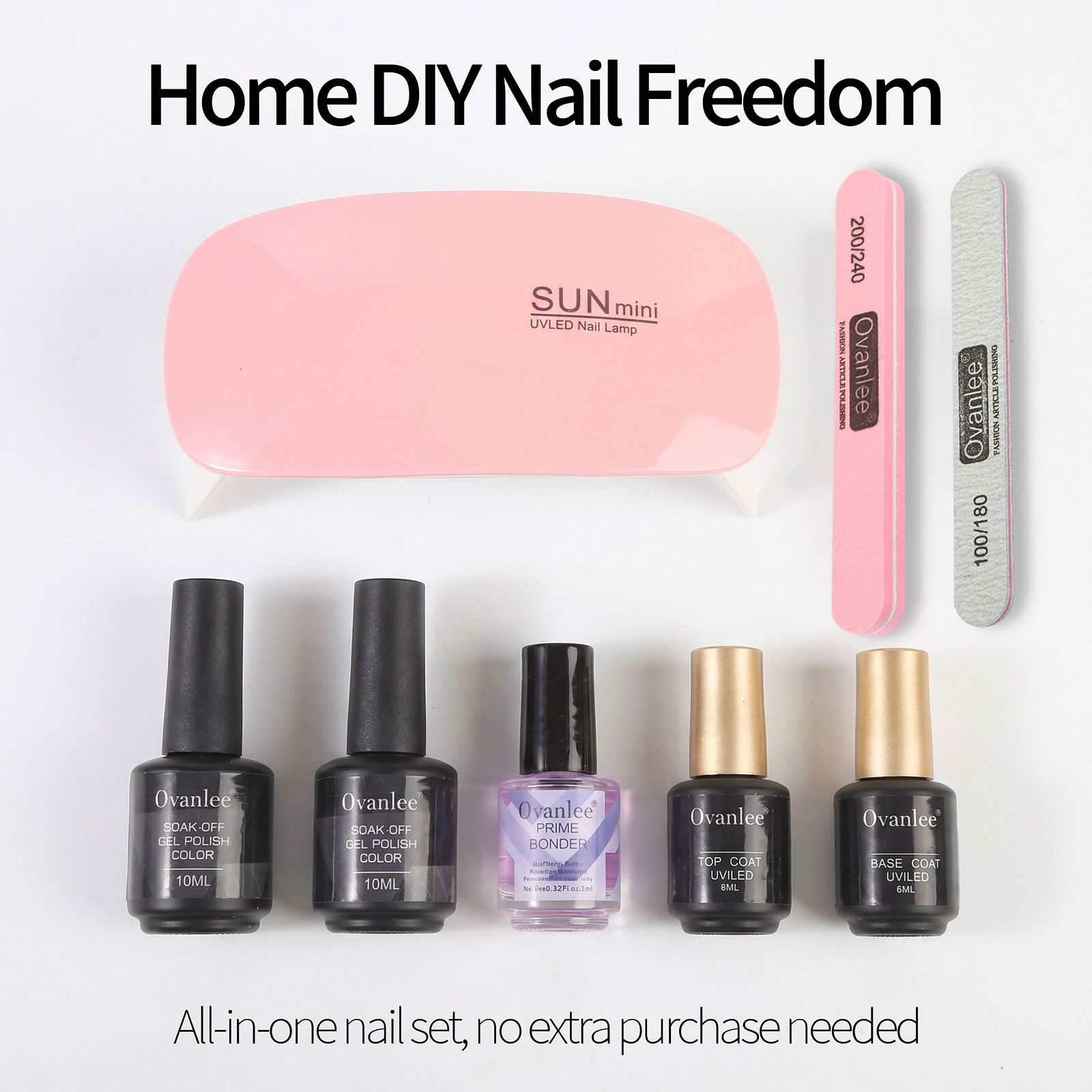 Gel Nail Polish Kit With UV Na - огляд і ціна Gel Top Coat