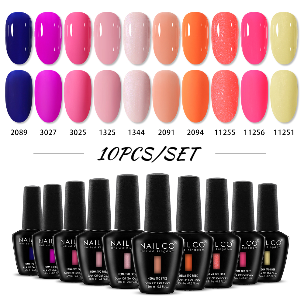 NAILCO 15ml 10pcs/Set HEMA TPO - огляд і ціна Nail Art Natural Pink