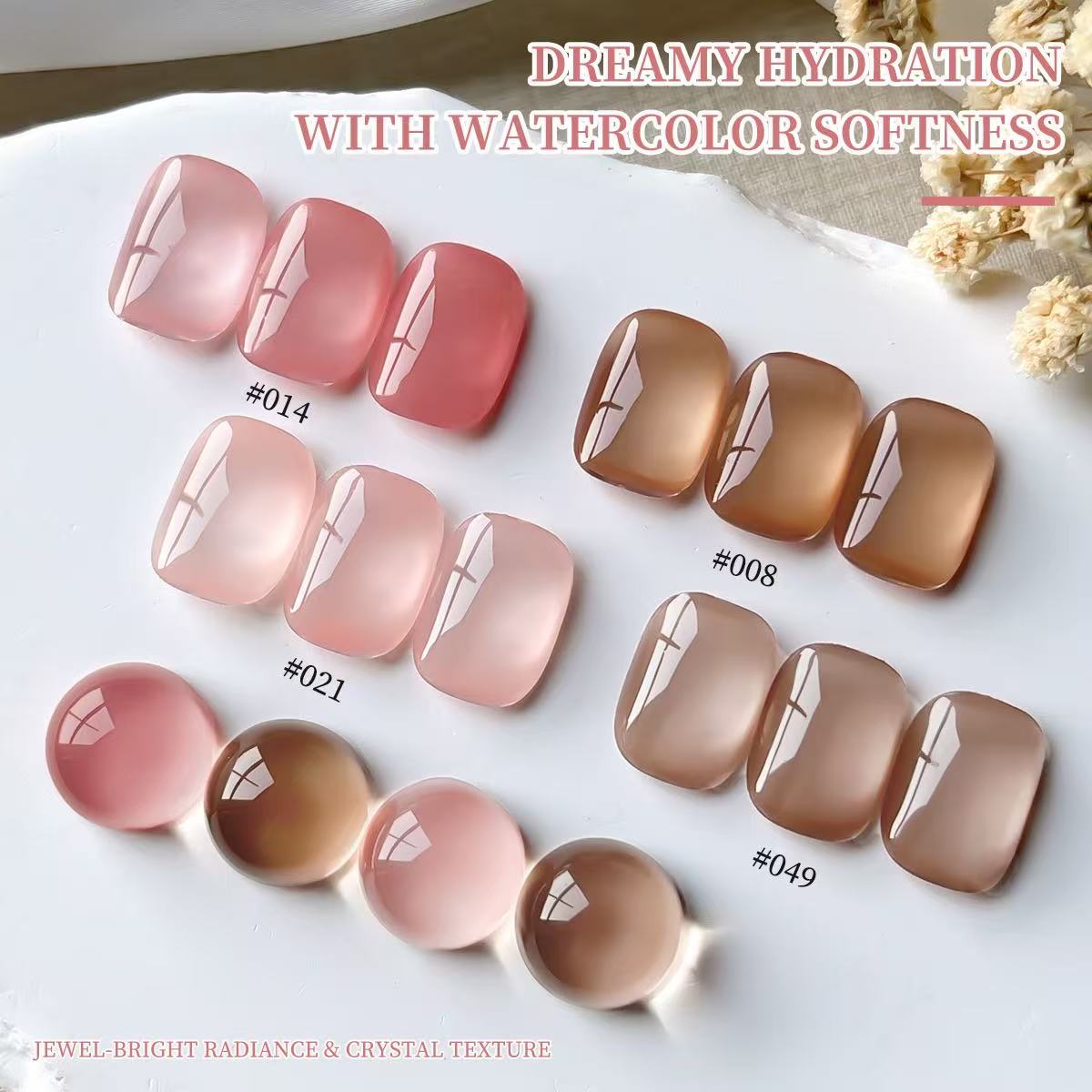 XEIJAYI 4 Colors Jelly Gel Nai - огляд і ціна Nail Art Natural Pink