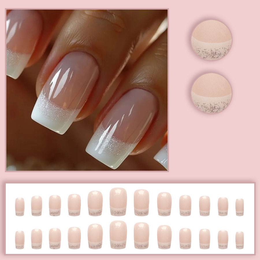24pcs/set Medium Square fake n - огляд і ціна Nail Art French Nails