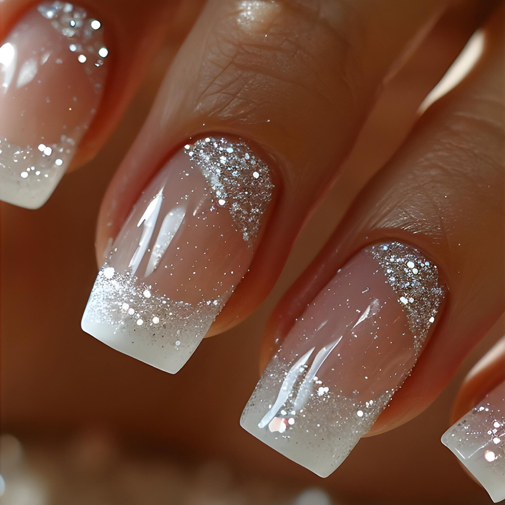 24pcs/set Medium Square fake n - огляд і ціна Nail Art French Nails