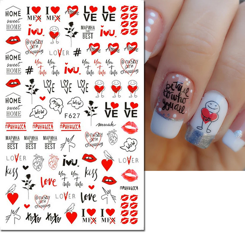 3d Nail Art Decals Valentine D - огляд і ціна Nail Art Valentine