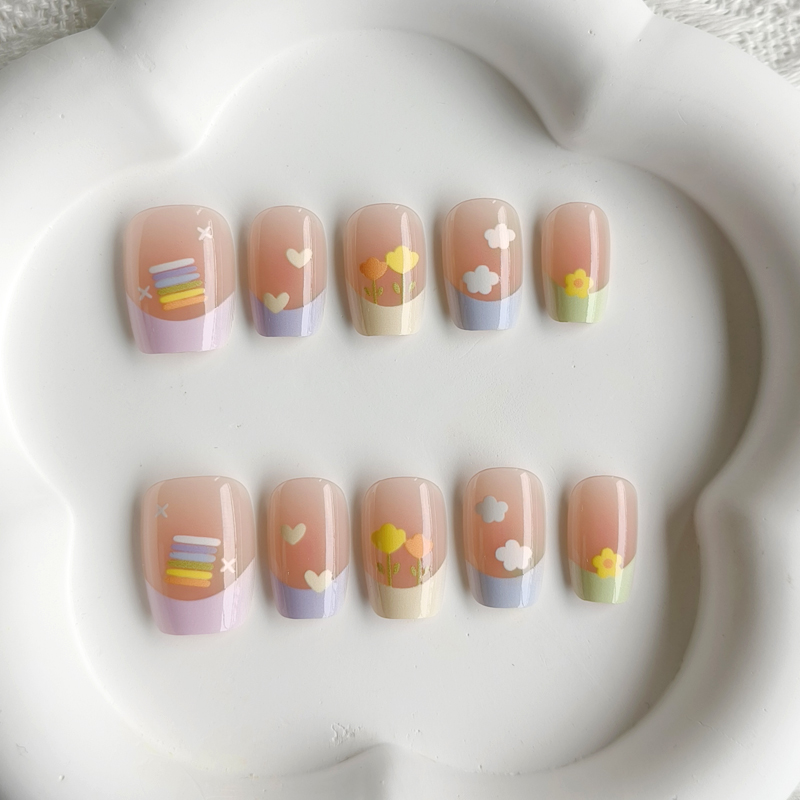 10Pcs Women Spring Fresh and D - огляд і ціна Nail Art French Nails