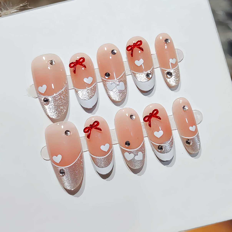 10Pcs French Sweet Cool Spicy  - огляд і ціна Nail Art French Nails