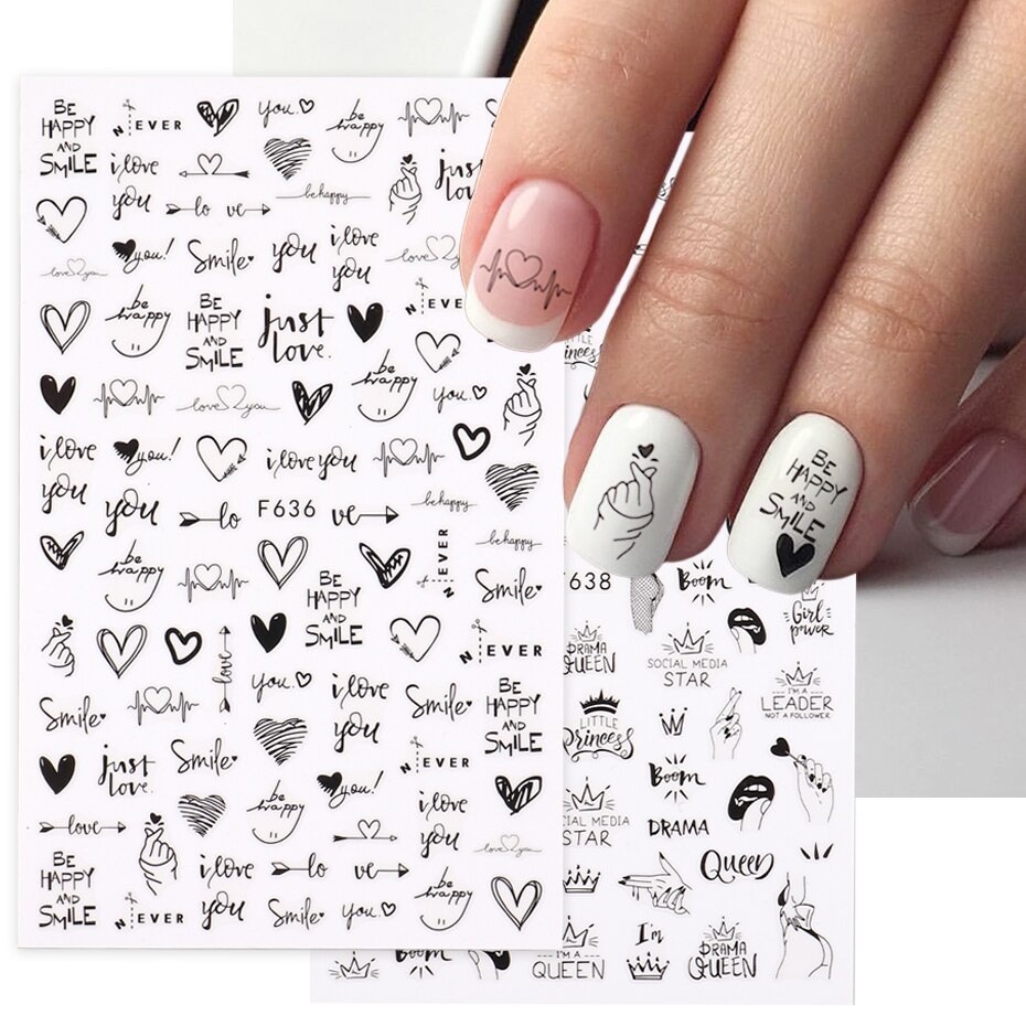 2pcs Heart Love Design 3D Nail - огляд і ціна Nail Art Valentine
