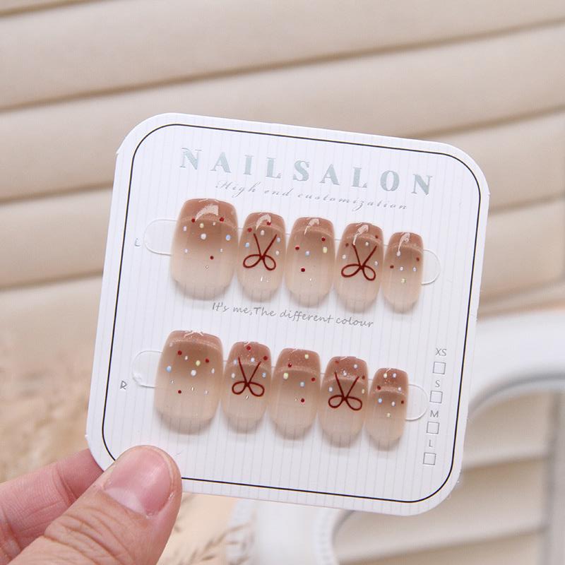 10pcs/set Blush Pink Gradient  - огляд і ціна Nail Art Simple