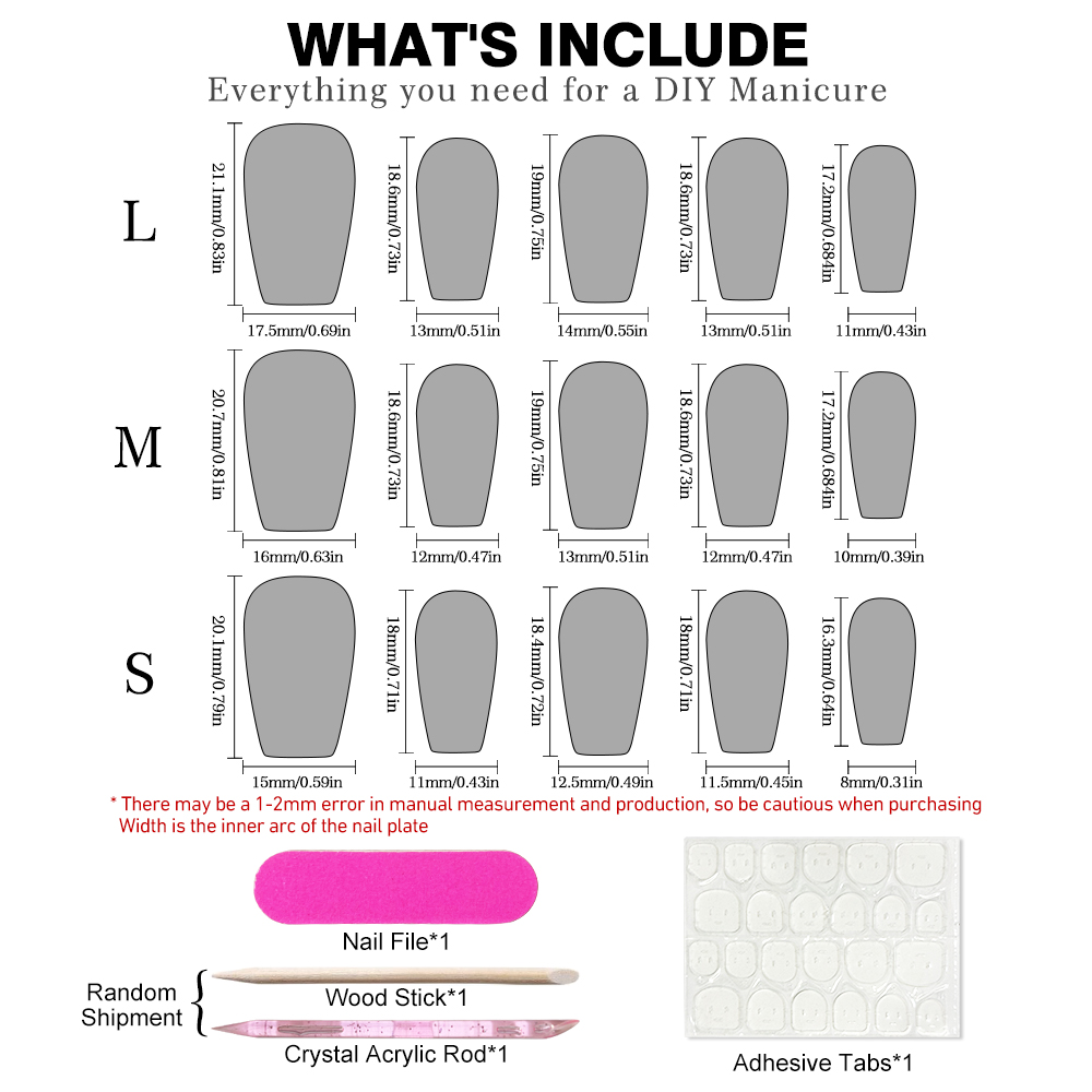10pcs/set Blush Pink Gradient  - огляд і ціна Nail Art Simple