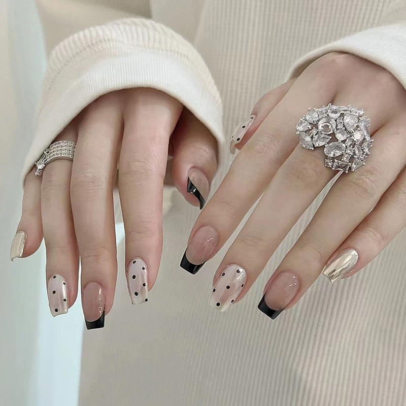 24Pcs Medium Coffin Press on N - огляд і ціна Nail Art Simple