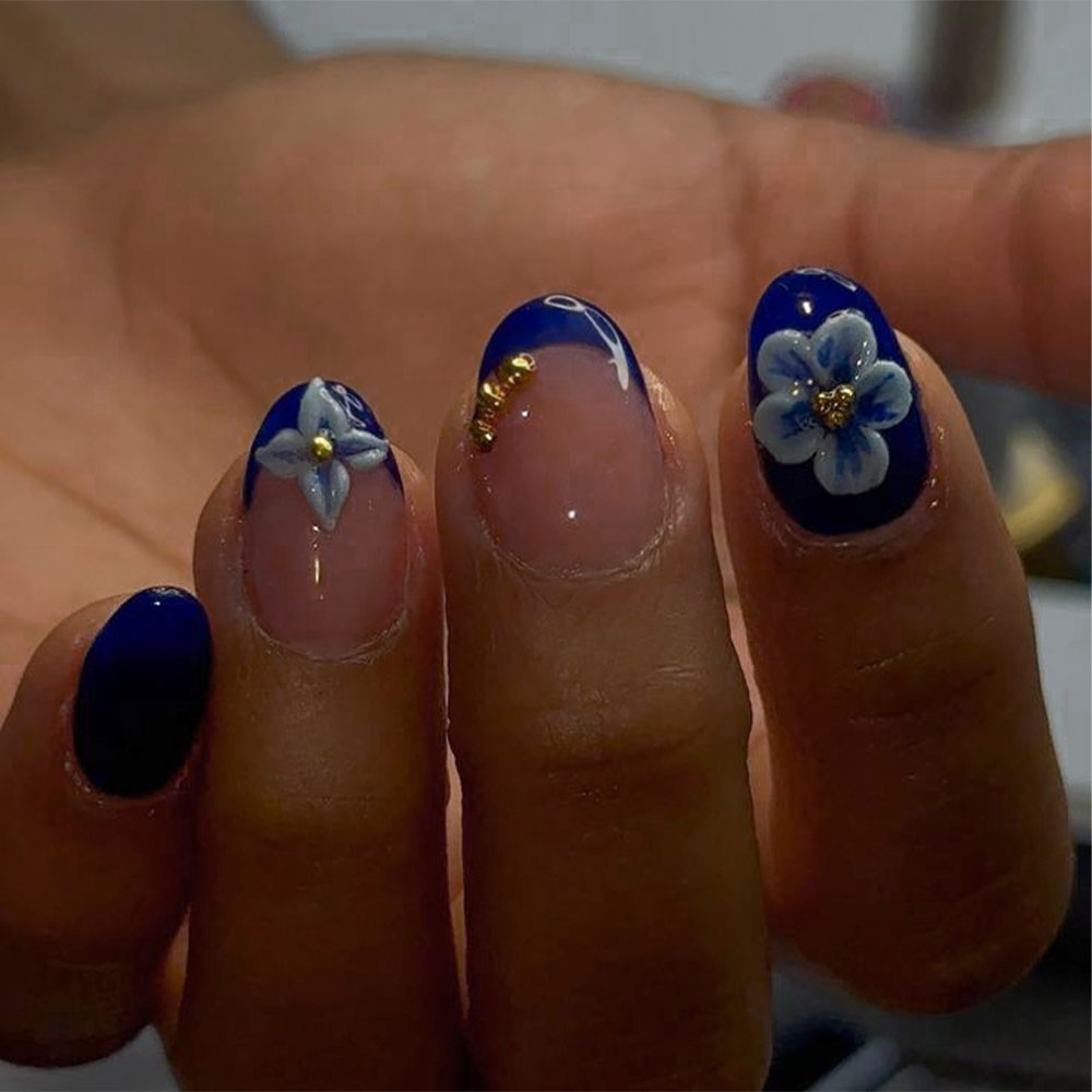 24pcs Short Oval 3D Gel Nail S - огляд і ціна Nail Art French Nails