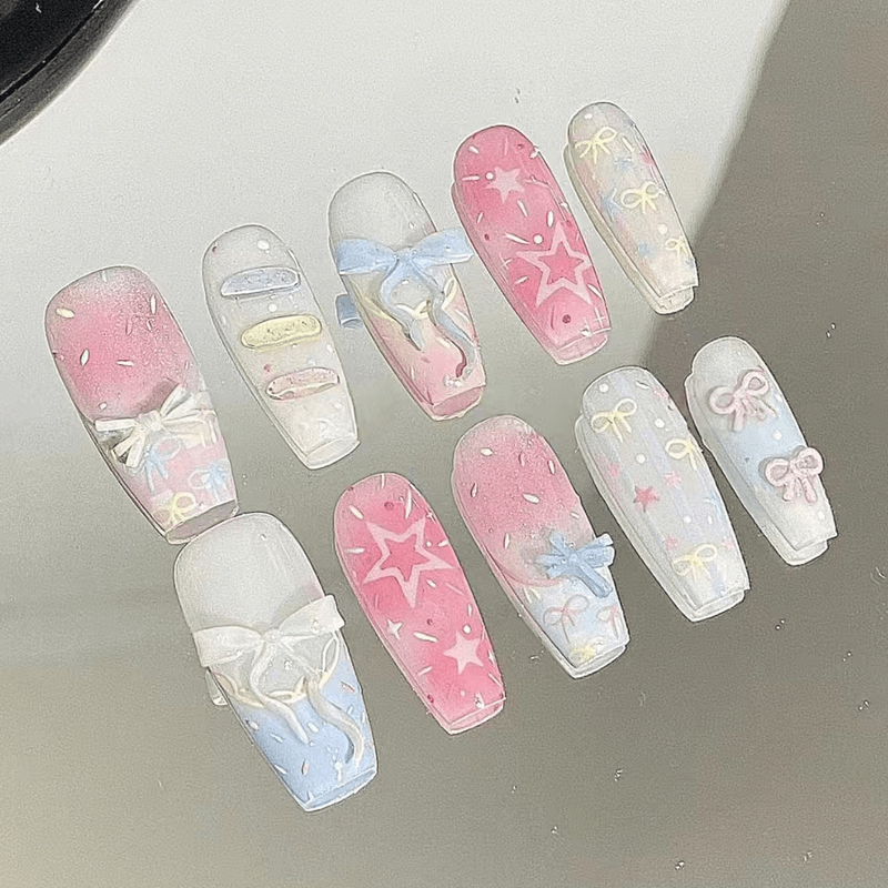 10Pcs French Sweet Cool Light  - огляд і ціна Nail Art French Nails
