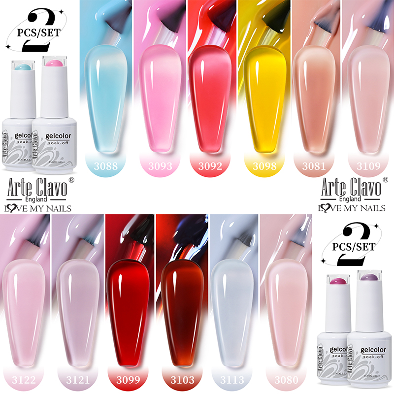 Arte Clavo 2Pcs/Set 15ml Jelly - огляд і ціна Nail Art Natural Pink