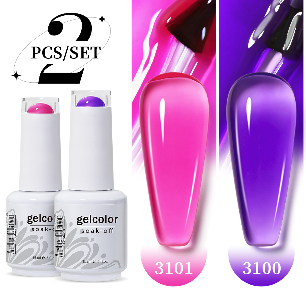 Arte Clavo 2Pcs/Set 15ml Jelly - огляд і ціна Nail Art Natural Pink