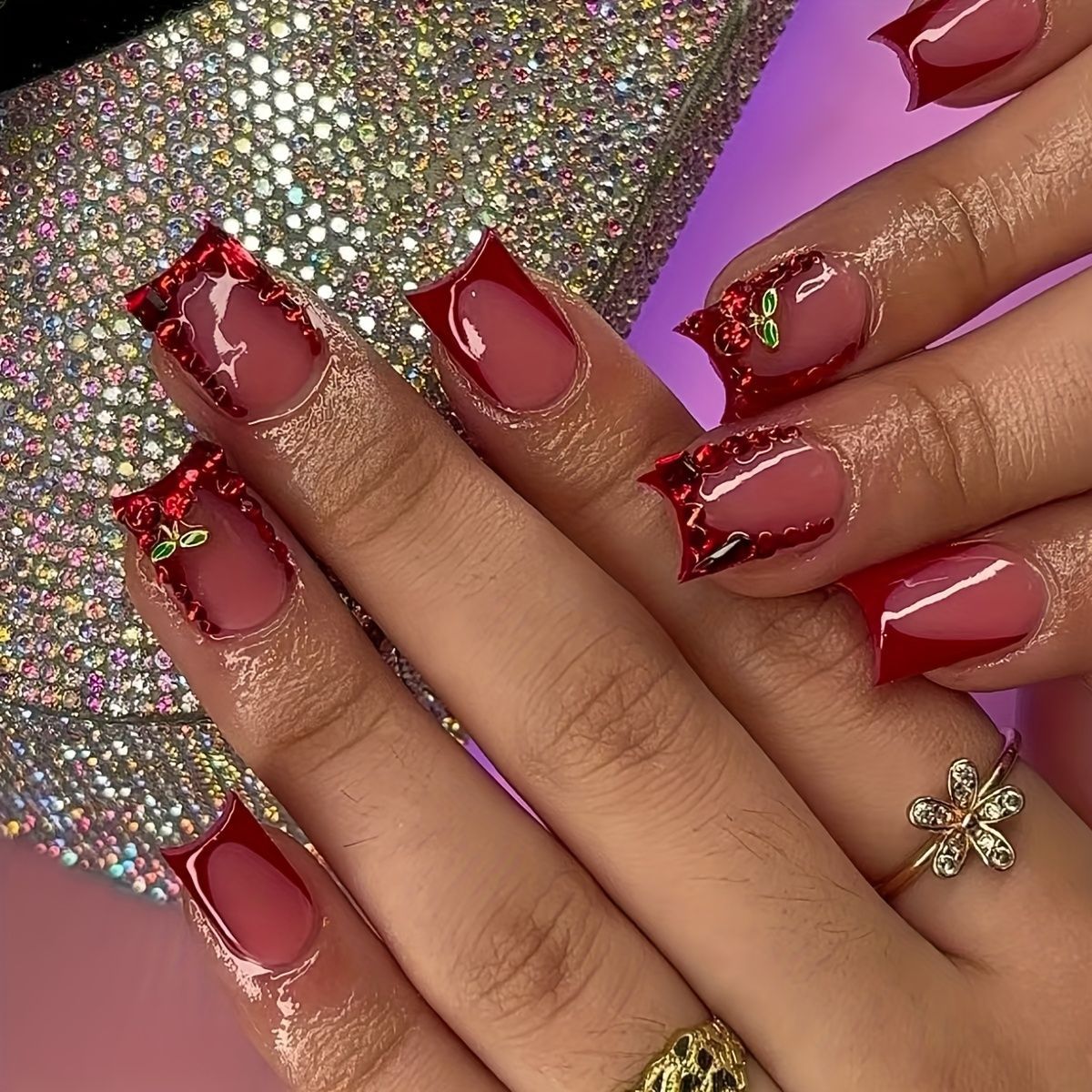 24pcs Finished Fake Nails Fren - огляд і ціна Nail Art Simple