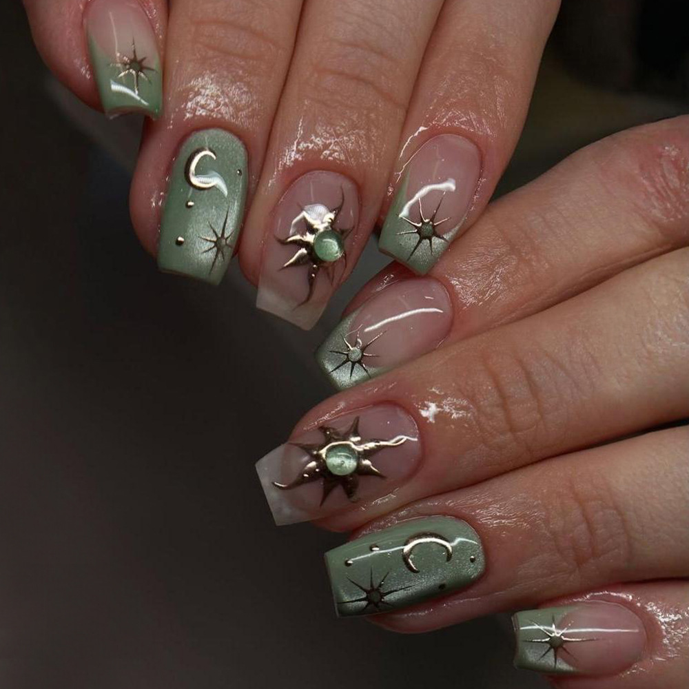 24pcs Finished Fake Nails Fren - огляд і ціна Nail Art Simple