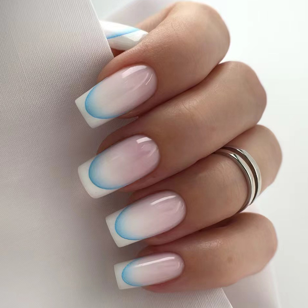 24pcs Finished Fake Nails Fren - огляд і ціна Nail Art Simple