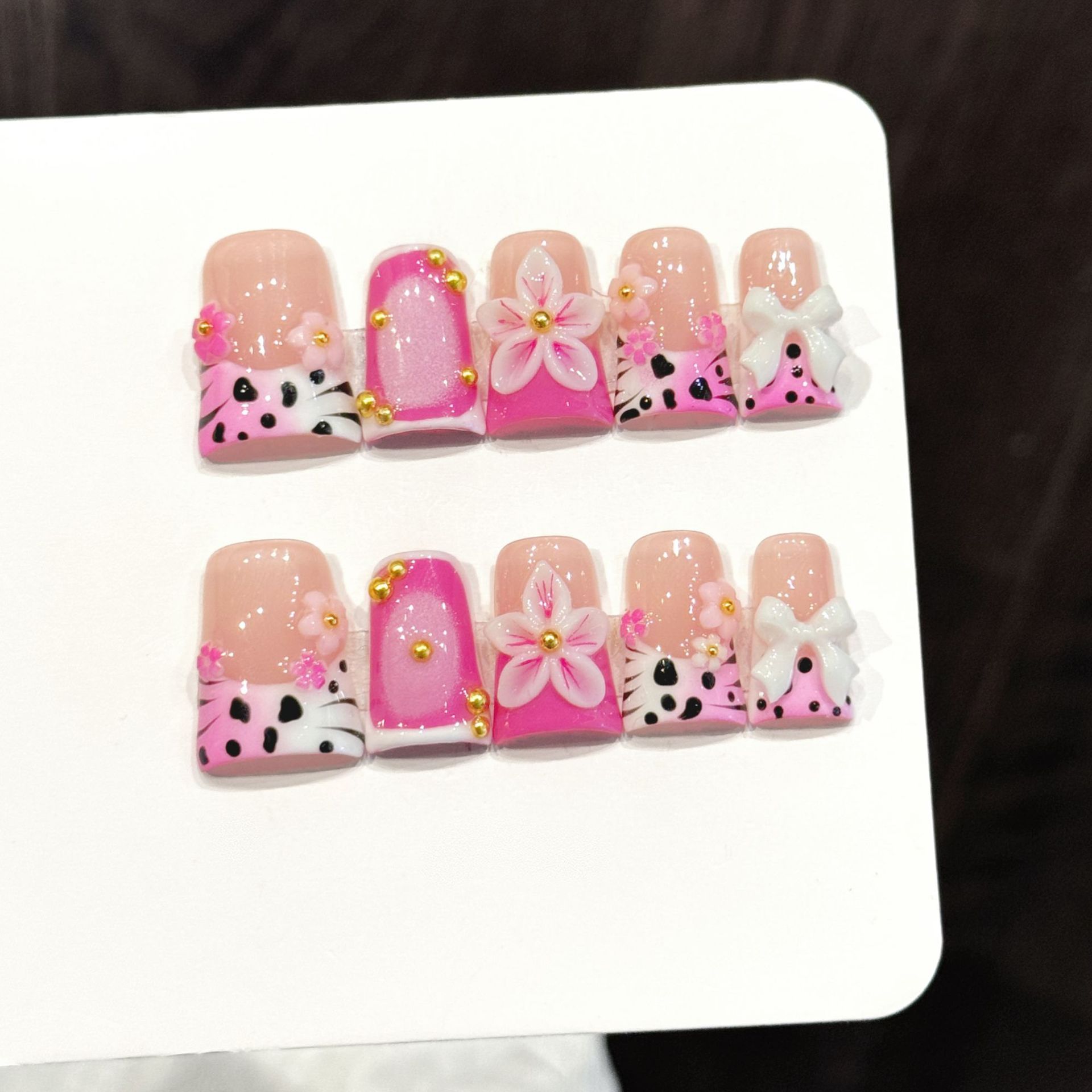 10pcs Ocean Style Fake Nails D - огляд і ціна Nail Art French Nails