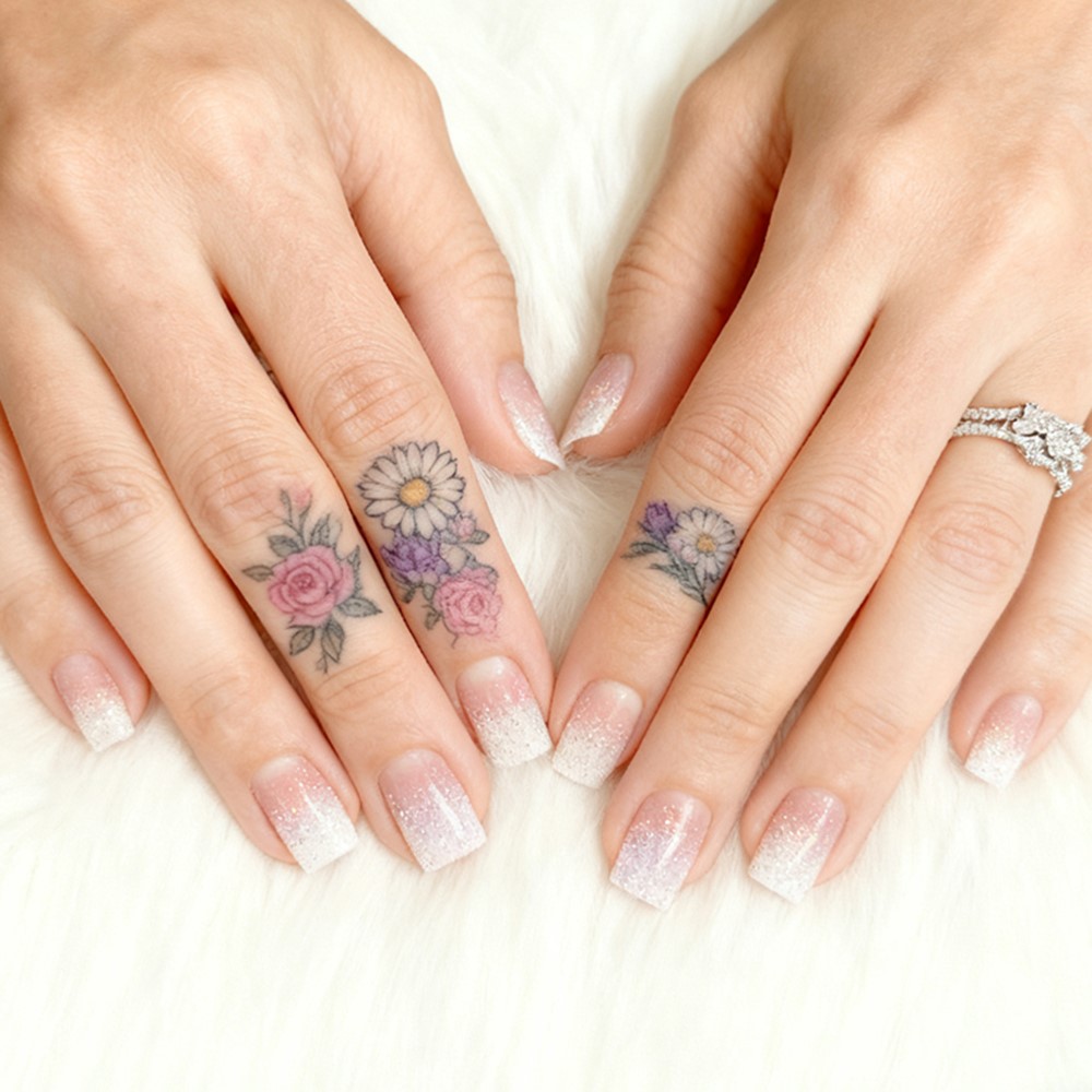 Glitter Short Fake Nail Tips W - огляд і ціна Nail Art Natural Pink
