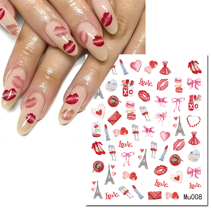 3d Nail Art Sliders Stickers V - огляд і ціна Nail Art Valentine